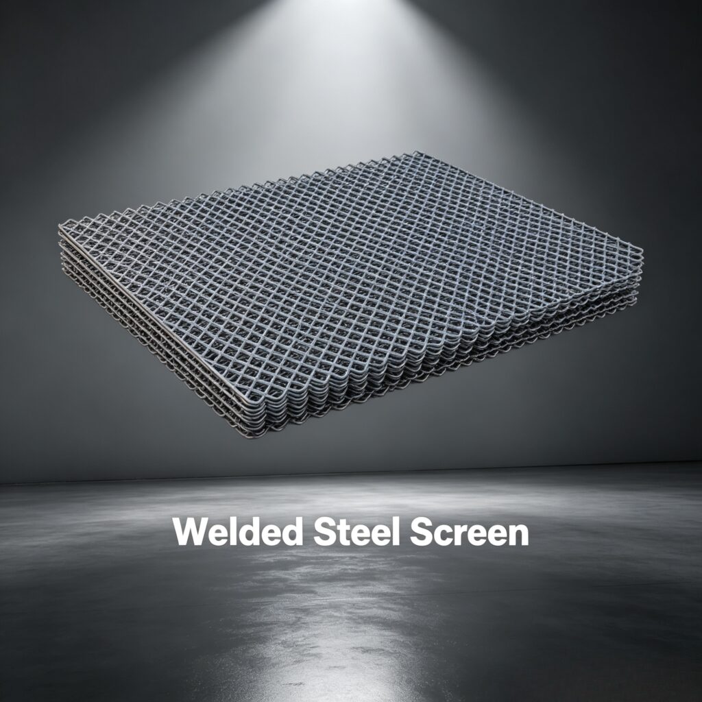 Welded Steel Screen Mesh For Mine Quarry High Wear Resistant Custom Size 