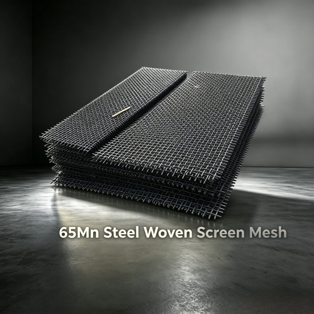 65Mn Steel Woven Screen Mesh High Tensile For Mine Quarry Screening Custom Sizes 