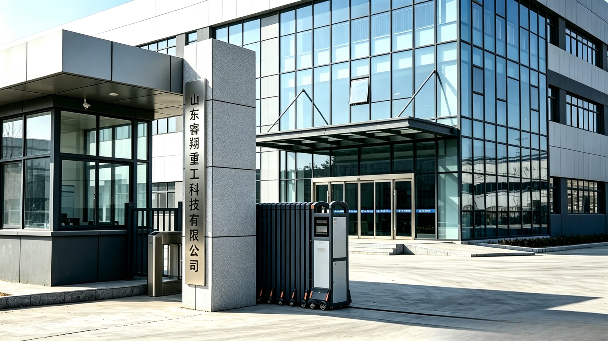 Shandong Ruixiang Heavy Industry Technology Co., Ltd factory front gate, manufacturer of mining screen mesh and mining machinery parts 